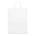 Goedkope witte papieren tasjes bedrukken 90 g/m2 Retail kleur wit eerste weergave
