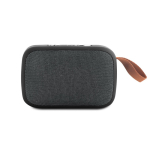 Speaker van rubber met bluetooth en draagriempje Micro club kleur grijs eerste weergave