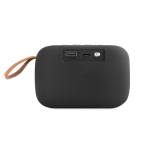 Speaker van rubber met bluetooth en draagriempje Micro club kleur grijs tweede weergave