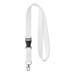 Keycord RPET Plus 15mm kleur wit