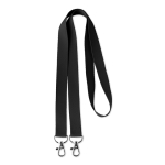 Keycord Duo 15mm kleur zwart