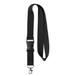 Keycord Woven Plus 15mm kleur zwart