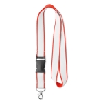 Keycord Double Sublim Plus 20mm kleur rood