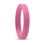 Duurzame siliconen armbandjes bedrukken met Low Relieve kleur roze
