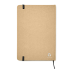 Gerecycled A5 notitieboek met elastische band EcoNote kleur zwart tweede weergave