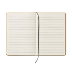 Gerecycled A5 notitieboek met elastische band EcoNote kleur zwart vierde weergave