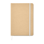Gerecycled A5 notitieboek met elastische band EcoNote kleur wit