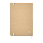 Gerecycled A5 notitieboek met elastische band EcoNote kleur wit tweede weergave