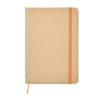 Gerecycled A5 notitieboek met elastische band EcoNote kleur oranje