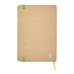 Gerecycled A5 notitieboek met elastische band EcoNote kleur limoen groen tweede weergave