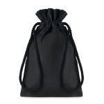 Klein zwart katoenen tasje bedrukken 105 g/m2 Night Boutique Small kleur zwart