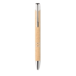 Eco pen met zilveren afwerking en blauwe inkt Aster Eco kleur oranje derde weergave