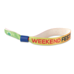 Polsbandjes van gerecycled plastic met logo in full color RPET Sublim kleur wit