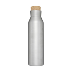 Stalen drinkflessen met bamboe stop 590ml Avenue Park kleur zilver tweede weergave voorkant