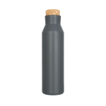 Stalen drinkflessen met bamboe stop 590ml Avenue Park kleur titanium tweede weergave voorkant