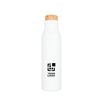 Stalen drinkflessen met bamboe stop 590ml Avenue Park met afdrukgebied