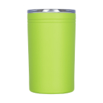 Stalen bedrukte thermosbeker met antislipsluiting 330ml Coffee Club kleur limoen groen tweede weergave voorkant