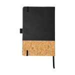 Elegant notitieboek bedrukken met kurken omslag A5 JournalBooks Cork kleur zwart tweede weergave achterkant