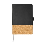 Elegant notitieboek bedrukken met kurken omslag A5 JournalBooks Cork kleur zwart derde weergave voorkant