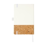 Elegant notitieboek bedrukken met kurken omslag A5 JournalBooks Cork kleur wit tweede weergave achterkant