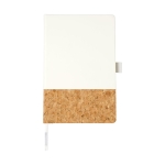 Elegant notitieboek bedrukken met kurken omslag A5 JournalBooks Cork kleur wit derde weergave voorkant