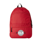 Rugzak met logo in jeugdstijl in vele kleuren Teens kleur rood tweede weergave zeefdruk
