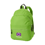 Rugzak met logo in jeugdstijl in vele kleuren Teens kleur limoen groen weergave zeefdruk