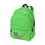 Rugzak met logo in jeugdstijl in vele kleuren Teens kleur lichtgroen weergave zeefdruk