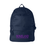 Rugzak met logo in jeugdstijl in vele kleuren Teens kleur marineblauw tweede weergave zeefdruk