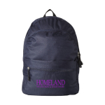 Rugzak met logo in jeugdstijl in vele kleuren Teens kleur marineblauw tweede weergave zeefdruk