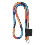 Cilindrische lanyard bedrukken in full colour 0,8 cm Tube Sublim kleur wit