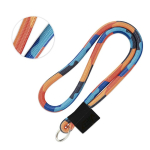Cilindrische lanyard bedrukken in full colour 0,8 cm Tube Sublim kleur wit vijfde weergave