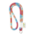 Cilindrische lanyard bedrukken in full colour 0,8 cm Tube Sublim kleur wit