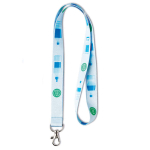 Keycord RPET Sublim Express 15mm kleur wit