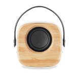 Bamboe speaker met handige draagriem Scandinavia kleur wit derde weergave