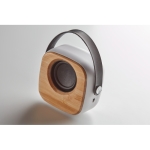 Bamboe speaker met handige draagriem Scandinavia kleur wit zevende weergave