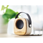 Bamboe speaker met handige draagriem Scandinavia kleur wit tweede sfeervolle hoofdweergave
