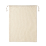 Katoenen voedselzak met rooster en sluiting Eco Verdure kleur beige
