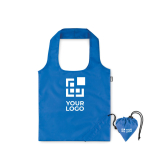Gerecyclede plastic opvouwbare tas Strawberry RPET kleur blauw weergave met bedrukking
