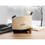 Katoenen toilettassen bedrukken 340 g/m2 Promenade kleur zwart weergave met bedrukking