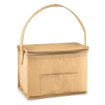 Koeltas geschikt voor 6 blikjes van woven papier Kraft kleur beige