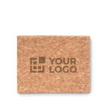 Kurken notitieblokje met verschillende sticky notes Corkpad weergave met bedrukking