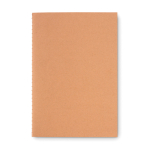 Gerecycled notitieblokken met logo A5 Eco Stitched kleur beige tweede weergave