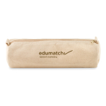 Goedkope katoenen etui met logo 320 g/m2 Cottonclub kleur beige hoofdweergave