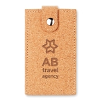 Manicureset met 6 roestvrijstalen gereedschappen in kurkstijl hoes kleur beige hoofdweergave tweede weergave