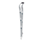 Lanyard van RPET met metalen karabijnhaak bedrukken, 20 mm kleur grijs weergave met bedrukking