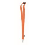 Lanyard van RPET met metalen karabijnhaak bedrukken, 20 mm kleur oranje