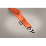 Lanyard van RPET met metalen karabijnhaak bedrukken, 20 mm kleur oranje foto bekijken zevende weergave
