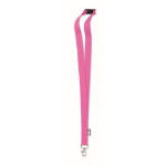 Lanyard van RPET met metalen karabijnhaak bedrukken, 20 mm kleur roze
