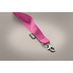 Lanyard van RPET met metalen karabijnhaak bedrukken, 20 mm kleur roze foto bekijken zevende weergave